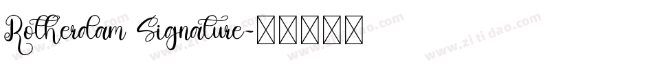 Rotherdam Signature字体转换